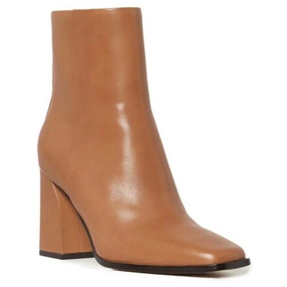 🌸PAIGE🌸 Farah Square Toe Bootie In Cognac Boots Size:10 - Picture 1 of 16